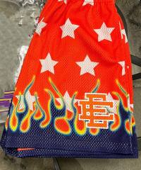 Eric Emanuel EE All Over Star Shorts Blue Pink