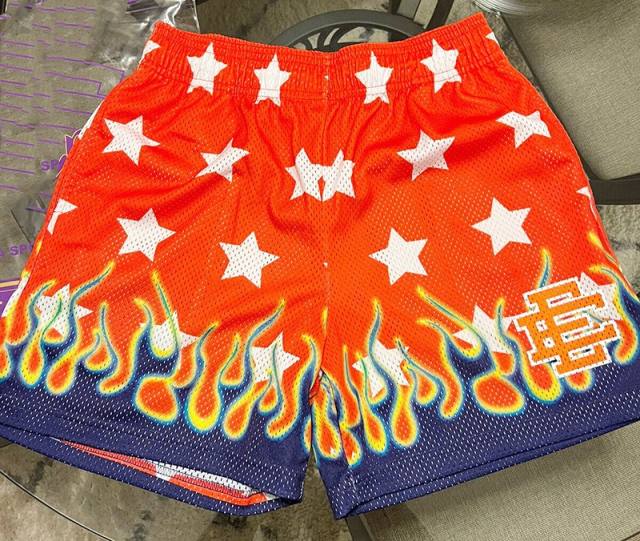 Eric Emanuel EE All Over Star Shorts Blue Pink