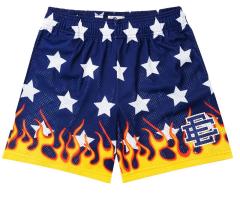 Eric Emanuel EE All Over Star Shorts Blue Pink