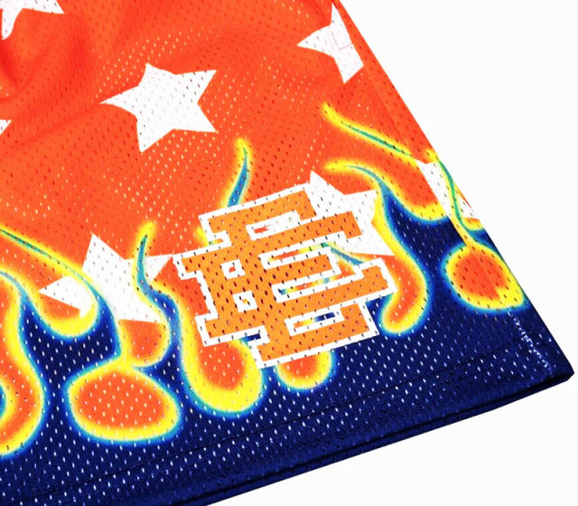 Eric Emanuel EE All Over Star Shorts Blue Pink