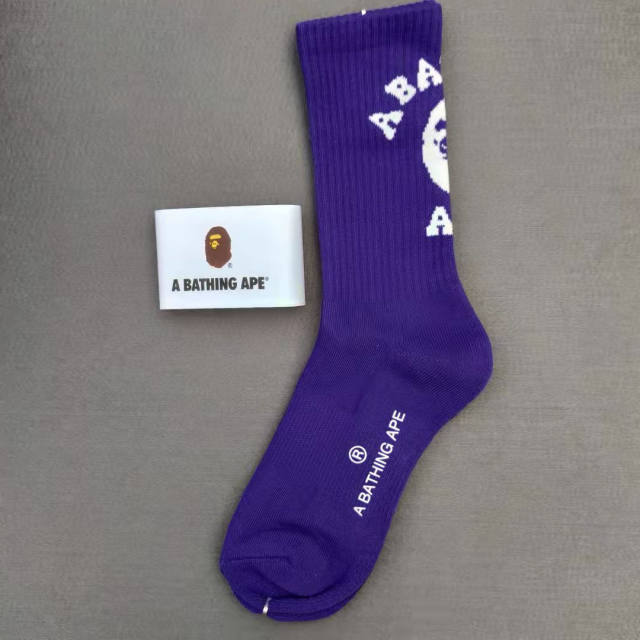 Bape A Bathing Ape Socks Black White Red Blue Green