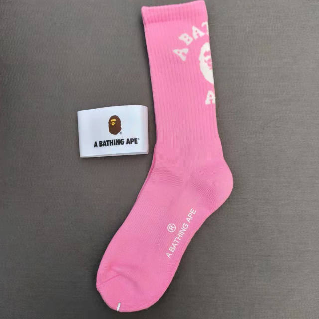 Bape A Bathing Ape Socks Black White Red Blue Green