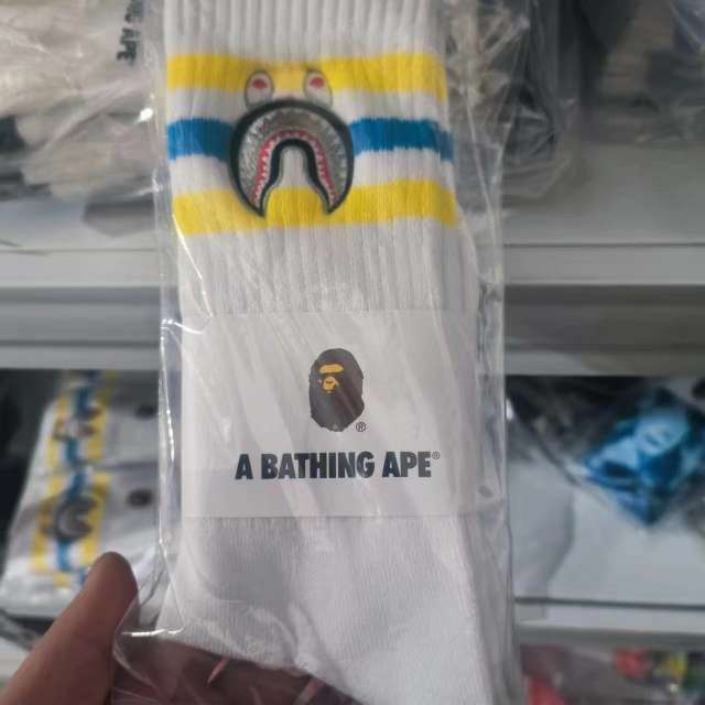 Bape A Bathing Ape Socks Black White Red Blue Green