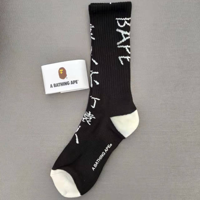 Bape A Bathing Ape Socks Black White Red Blue Green