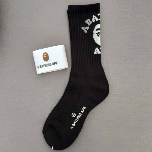 Bape A Bathing Ape Socks Black White Red Blue Green