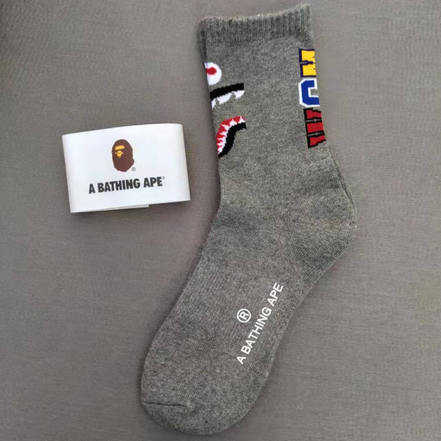 Bape A Bathing Ape Socks Black White Red Blue Green