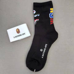 Bape A Bathing Ape Socks Black White Red Blue Green