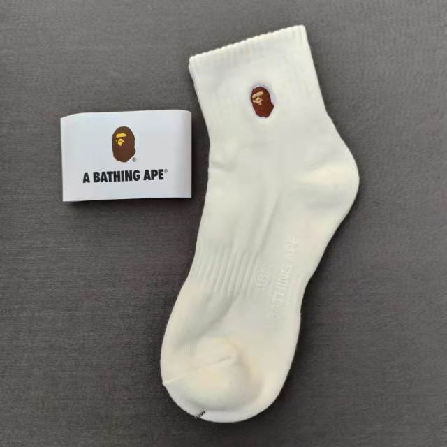 Bape A Bathing Ape Socks Black White Red Blue Green