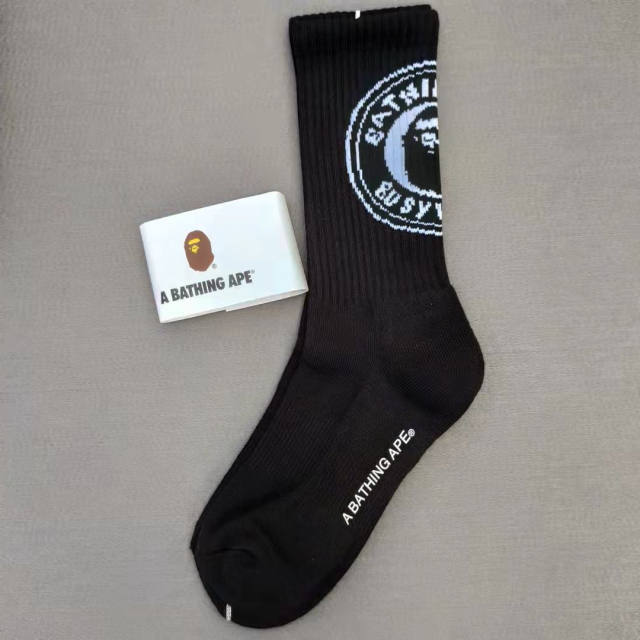 Bape A Bathing Ape Socks Black White Red Blue Green