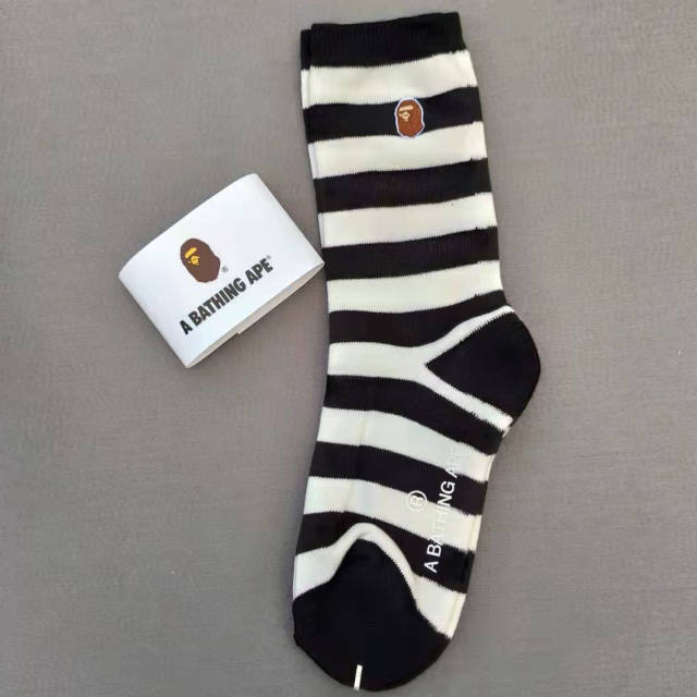 Bape A Bathing Ape Socks Black White Red Blue Green