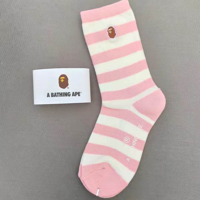 Bape A Bathing Ape Socks Black White Red Blue Green