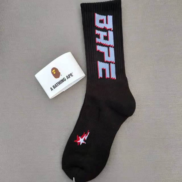 Bape A Bathing Ape Socks Black White Red Blue Green