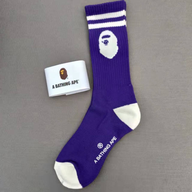 Bape A Bathing Ape Socks Black White Red Blue Green