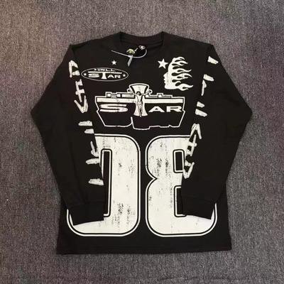 Hellstar Studios FOR THE SUN Jesus Long Sleeve T-Shirt Black Gray