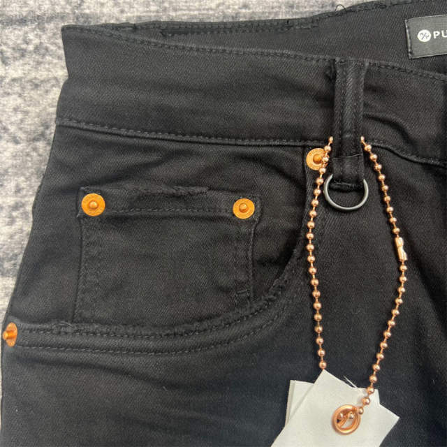 1:1 Quality PURPLE BRΑND Black Denim Jeans 23SS Pants Men P002 Slim