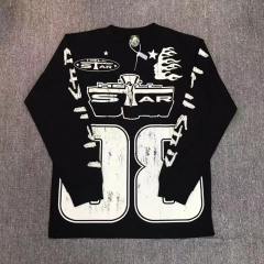 Hellstar Studios FOR THE SUN Jesus Long Sleeve T-Shirt Black Gray
