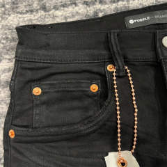 1:1 Quality PURPLE BRΑND Black Paint Denim Jeans 23SS Pants Men P002 Slim
