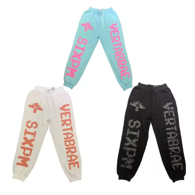 Vertabrae Sweatpants Sweat Pants Black White Green