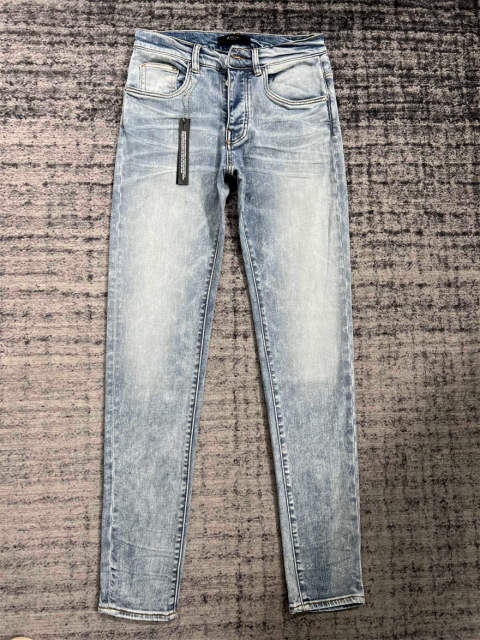1:1 Quality PURPLE BRΑND Light Denim Jeans 23SS Pants Men P002 Slim Clean Fits
