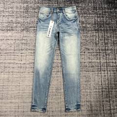 1:1 Quality PURPLE BRΑND Light Denim Jeans 23SS Pants Men P002 Slim Clean Fits