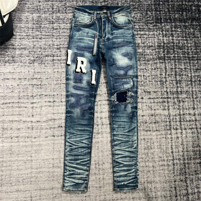 1:1 Quality  Jeans Denim Pants 23SS White Logo