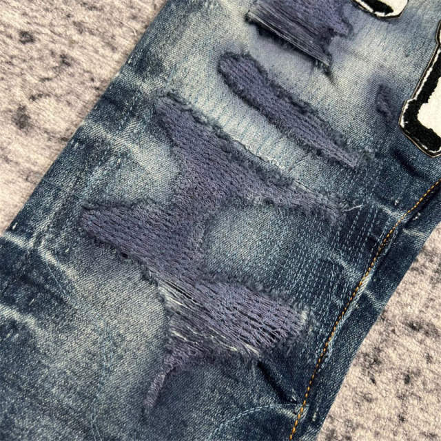 1:1 Quality  Jeans Denim Pants 23SS White Logo