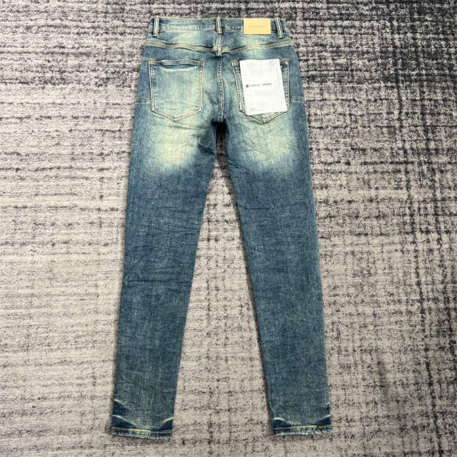 1:1 Quality PURPLE BRΑND Light Denim Patch Jeans 23SS Pants Men P002 Slim Clean Fits