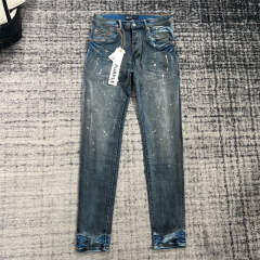 1:1 Quality PURPLE BRΑND Mid Indigo Denim Jeans 23SS Pants Men P002 Slim Clean Fits