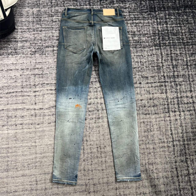 1:1 Quality PURPLE BRΑND Light Denim Jeans 23SS Pants Men P002 Slim Clean Fits