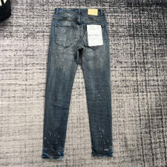 1:1 Quality PURPLE BRΑND Mid Indigo Denim Jeans 23SS Pants Men P002 Slim Clean Fits