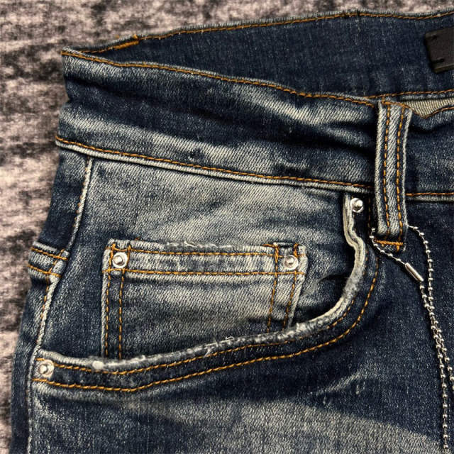 1:1 Quality  Jeans Denim Pants 23SS White Logo