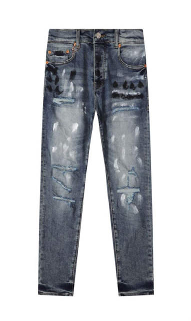 1:1 Quality PURPLE BRΑND Denim Paint Jeans 23SS Pants Men P002 Slim