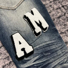 1:1 Quality  Jeans Denim Pants 23SS White Logo