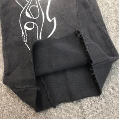 1:1 Quality Hellstar Studios flare black flame vibe pants