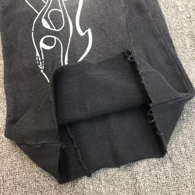 1:1 Quality Hellstar Studios flare black flame vibe pants