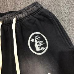 1:1 Quality Hellstar Studios flare black flame vibe pants