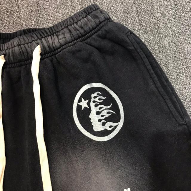 1:1 Quality Hellstar Studios flare black flame vibe pants
