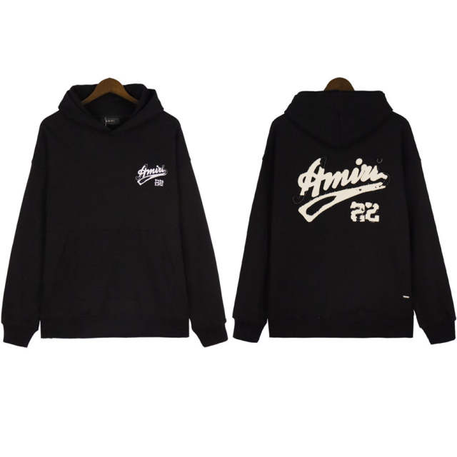 Amiri 22 Fonts Hoodie Black Blue White