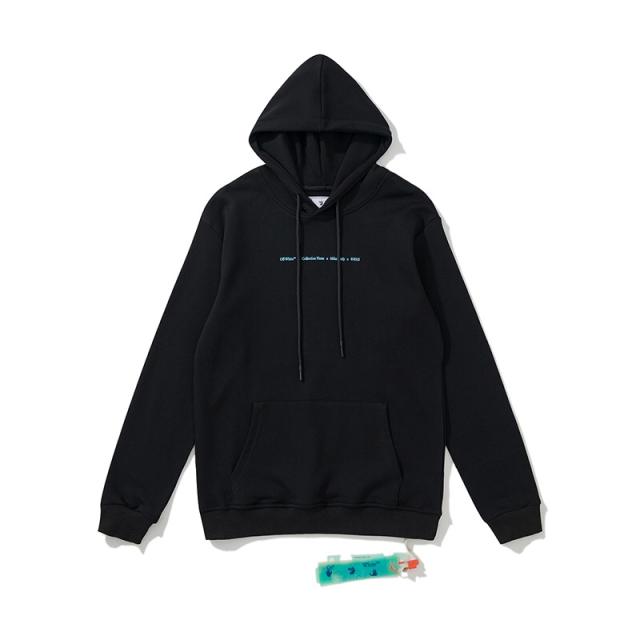 OW Back Blue hollow Arrow Hoodie