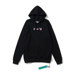OW Back Pink mix White Arrow Hoodie