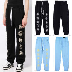 Amiri Sun Moon Sweat pants Black Blue