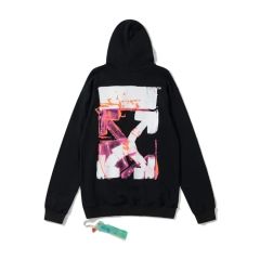 OW Back Pink mix White Arrow Hoodie