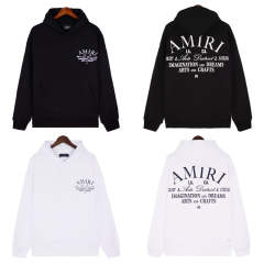 LA CA Hoodie Black White