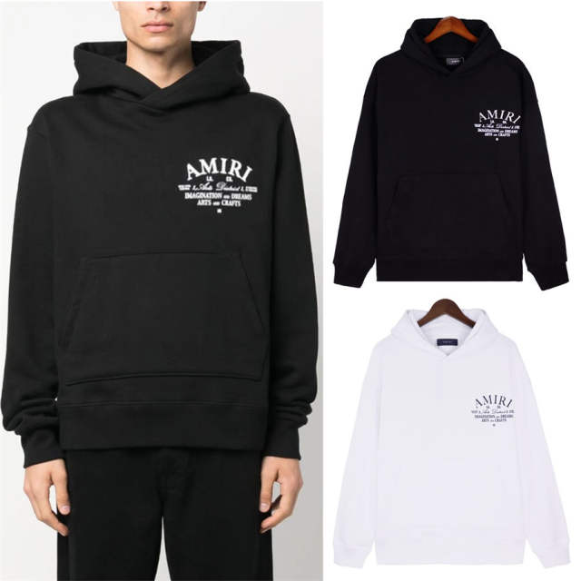 LA CA Hoodie Black White