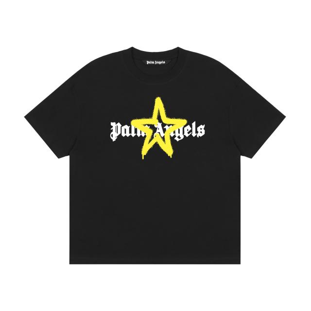 Palm Angels Star T-Shirt Black White
