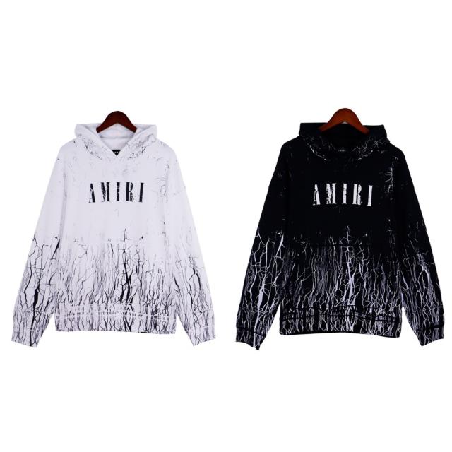 Cracks Hoodie Black White