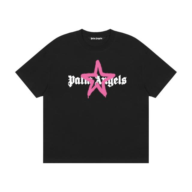 Palm Angels Star T-Shirt Black White