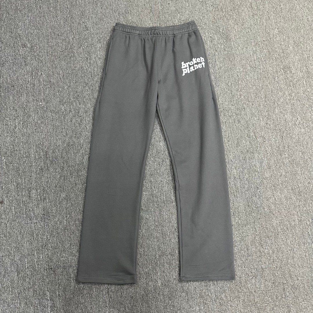 Sp5der Web Green Fonts Hoodie Pants Tracksuit Gray