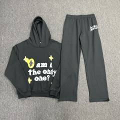 Broken Planet  Am I the Only One Foaming Printed Hoodie & Pants Black