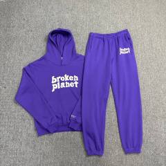 Broken Planet Classic Foam Printed Hoodie & Pants Purple